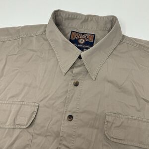 Duluth‎ Trading Shirt Men's Size 3XL Tan Button Down Heavy Work Outdoor
